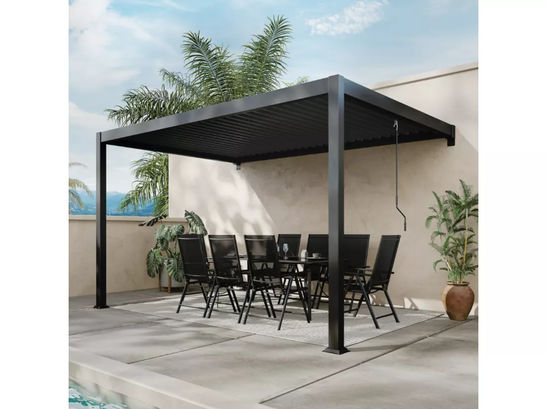 Pergola bioclimatique adossée 3x4 m AGADIR