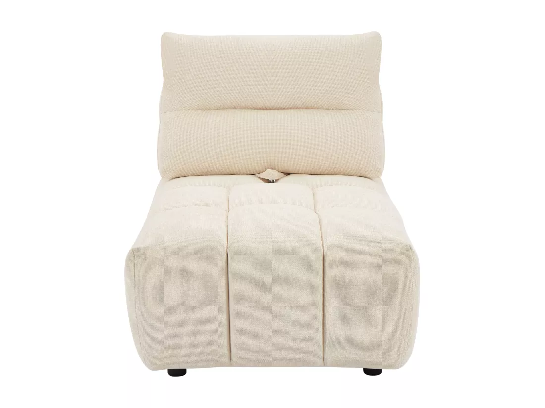 Fauteuil dossier avance-recule en tissu texturé beige APOLIU