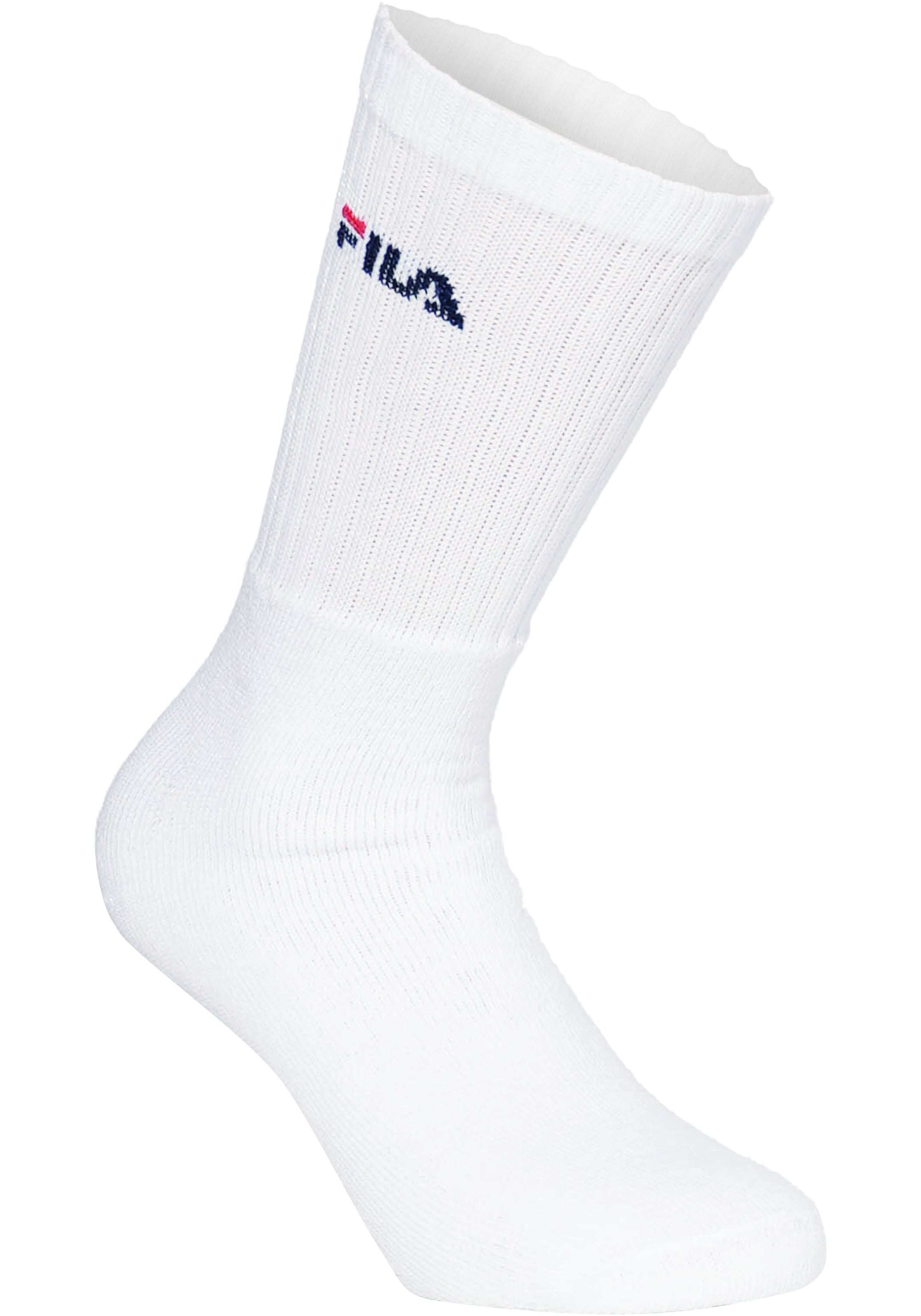 Fila Sportsocken »UNISEX CREW TENNIS FULL TERRY SOCKS« 6 Paar tlg. mit eingestrickem Logo