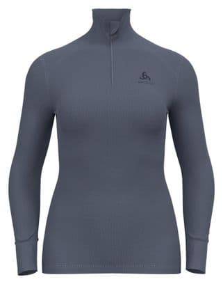 Base Layer Femme Odlo Half Zip Active Warm Gris