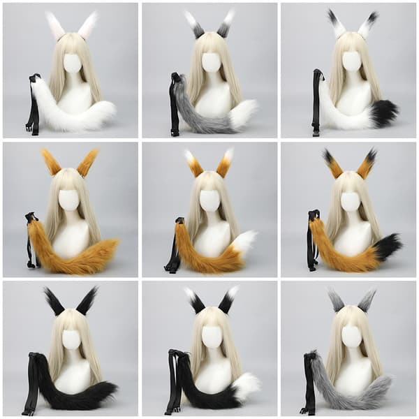 Fox Tail Plysj, kosete Fox Tail Cosplay-tilbehør
