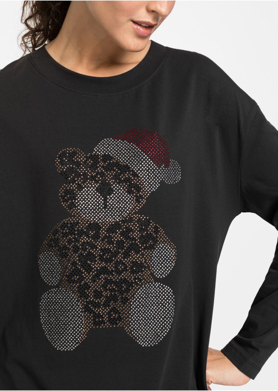 T-shirt de Noël avec motif ourson