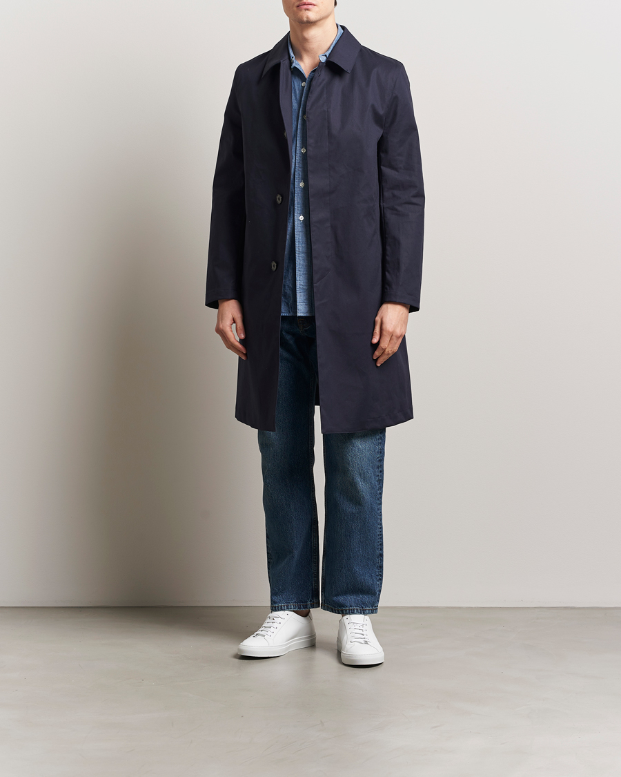 Mackintosh Dunkeld Car Coat Navy