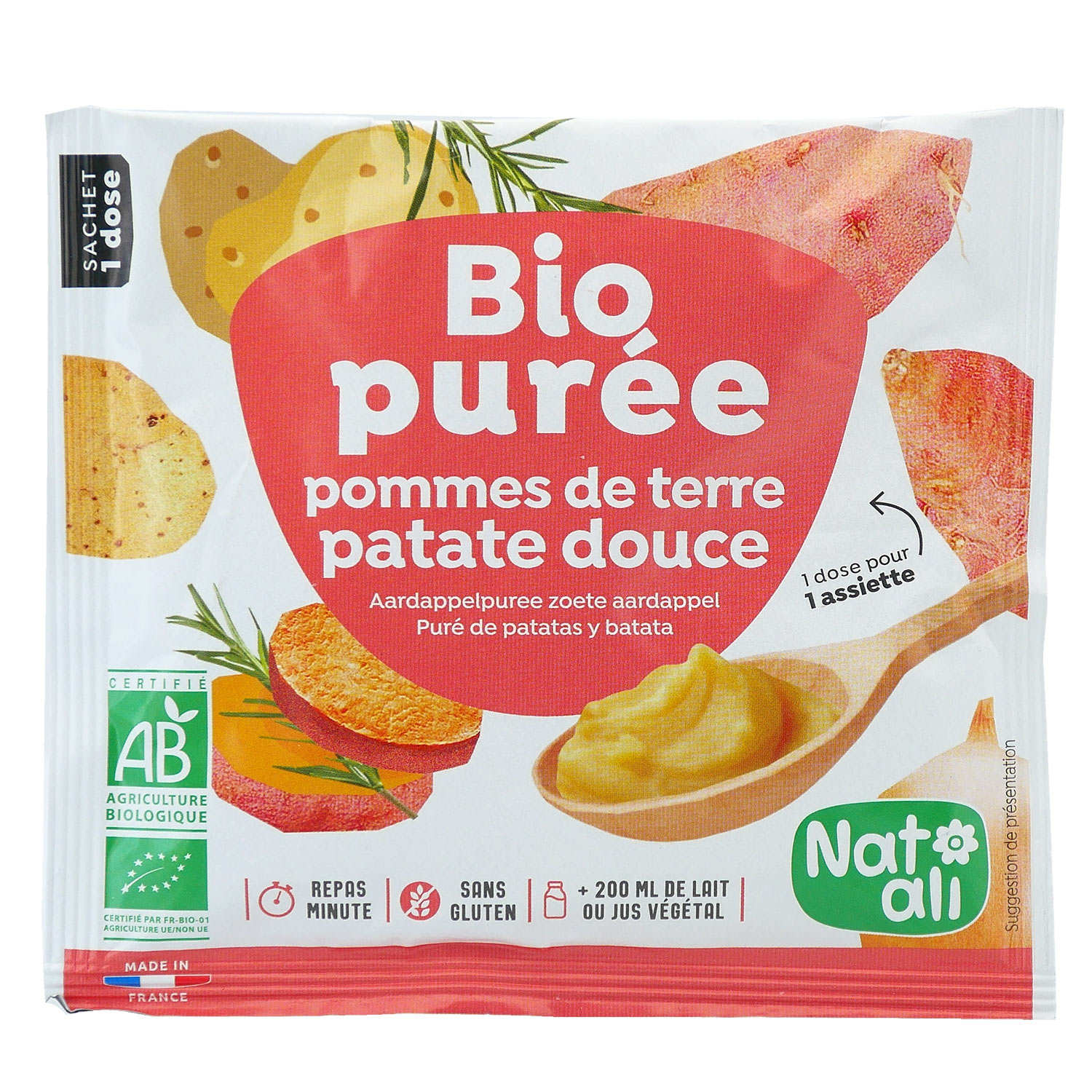 Biopurée pomme de terre et patate douce - purée instantané bio