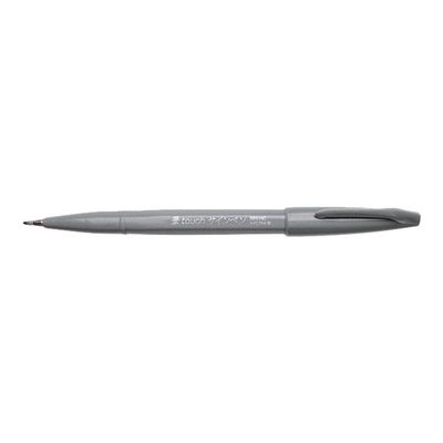 Pentel - Feutre pinceau à pointe souple - gris