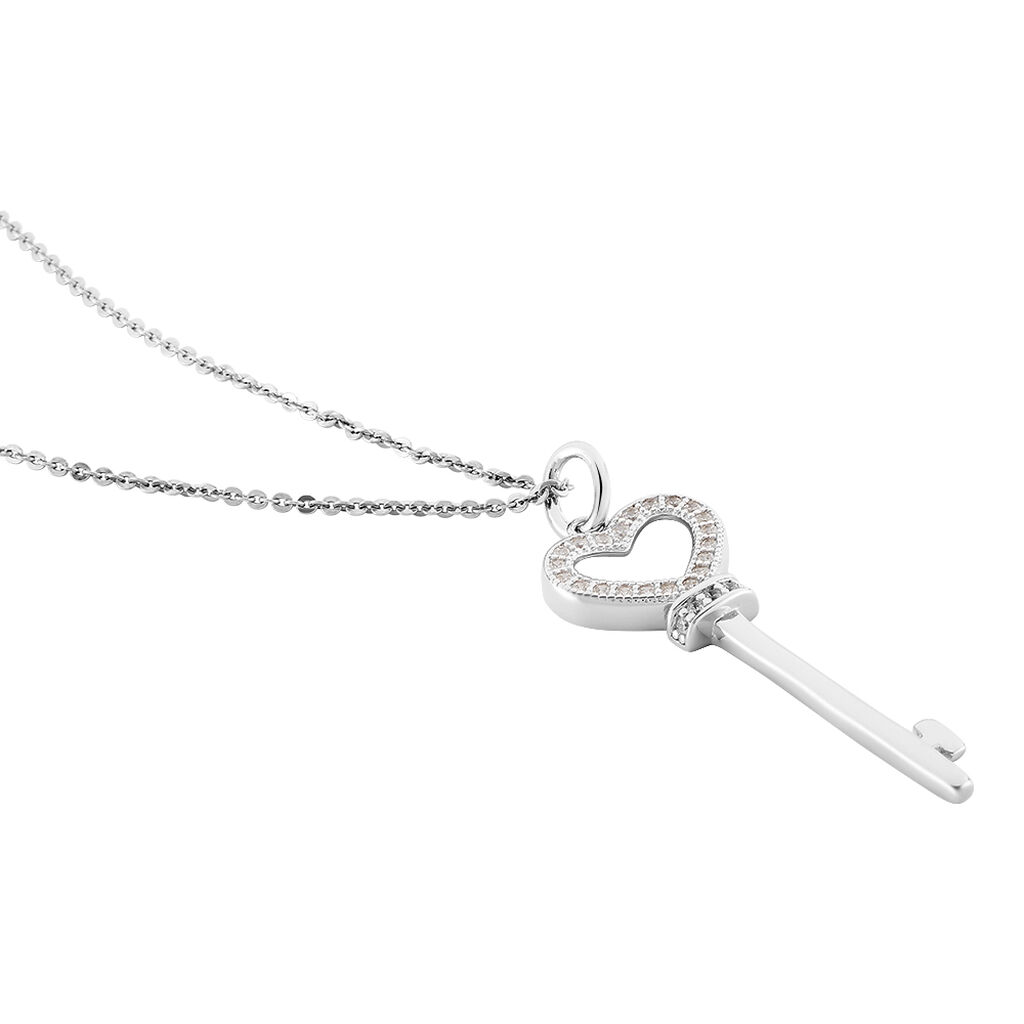 Collier Amy Argent Blanc Oxyde De Zirconium