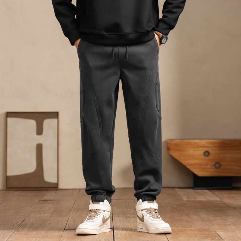 Nataro - Effen cropped harem-joggingbroek met trekkoord in de taille