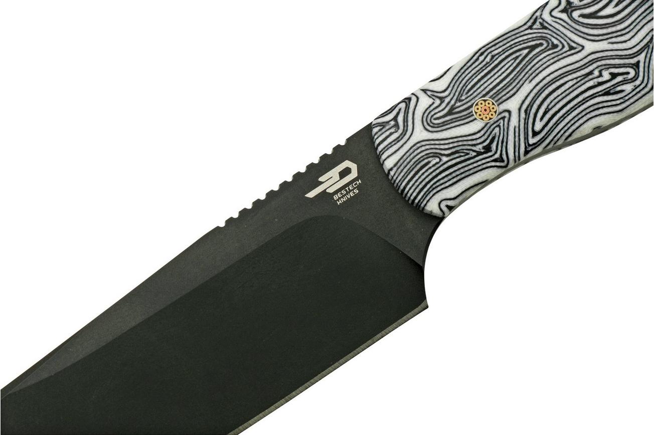 Bestech Heidi Blacksmith M390 Black DLC, Black White G10, BFK01G Knivesandtools Exclusive zakmes