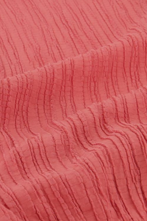 Koraal-roze wide leg crinkle broek