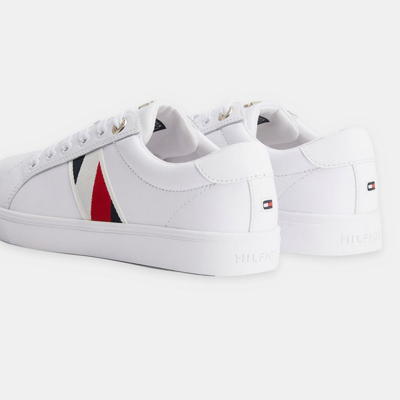 Tommy Hilfiger Baskets en Cuir Corporate Cupsole blanches