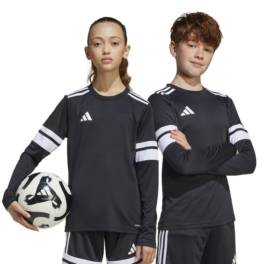 adidas Maillot Squadra 25 Manches Longues - Noir/Blanc Enfant