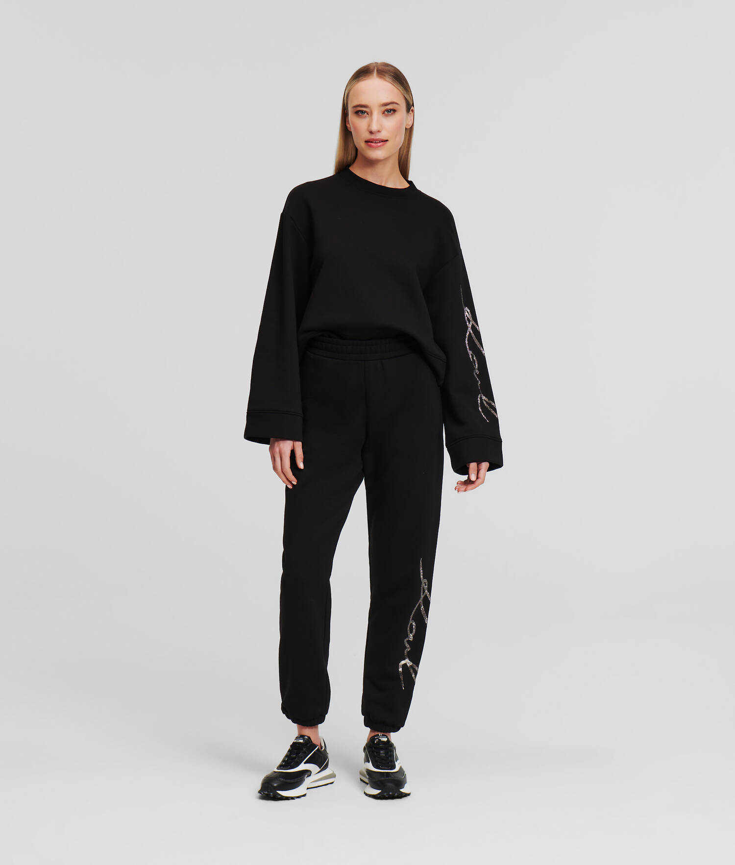 PANTALON DE JOGGING KARL SIGNATURE À STRASS