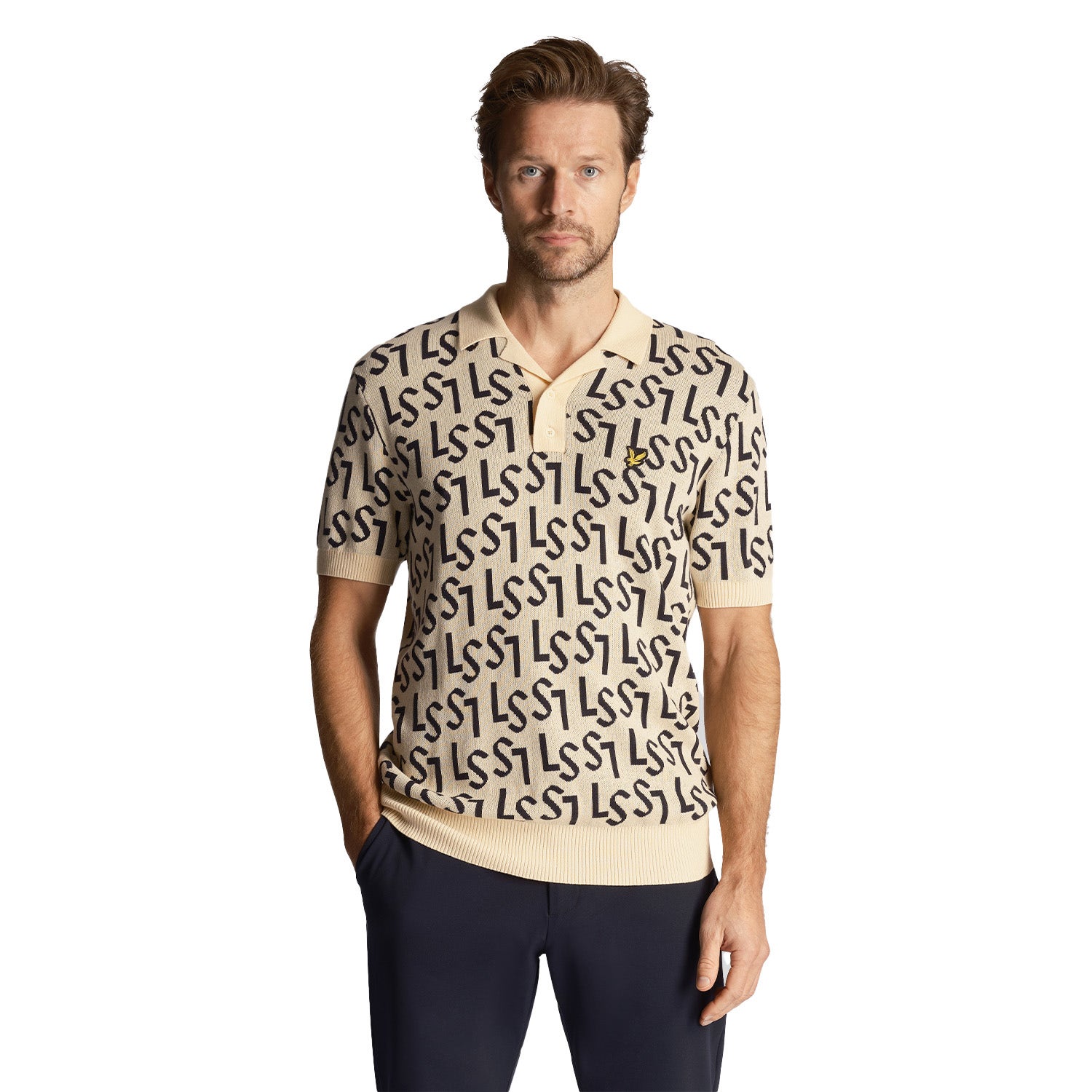 Lyle & Scott  Golf Monogram Knitted Polo