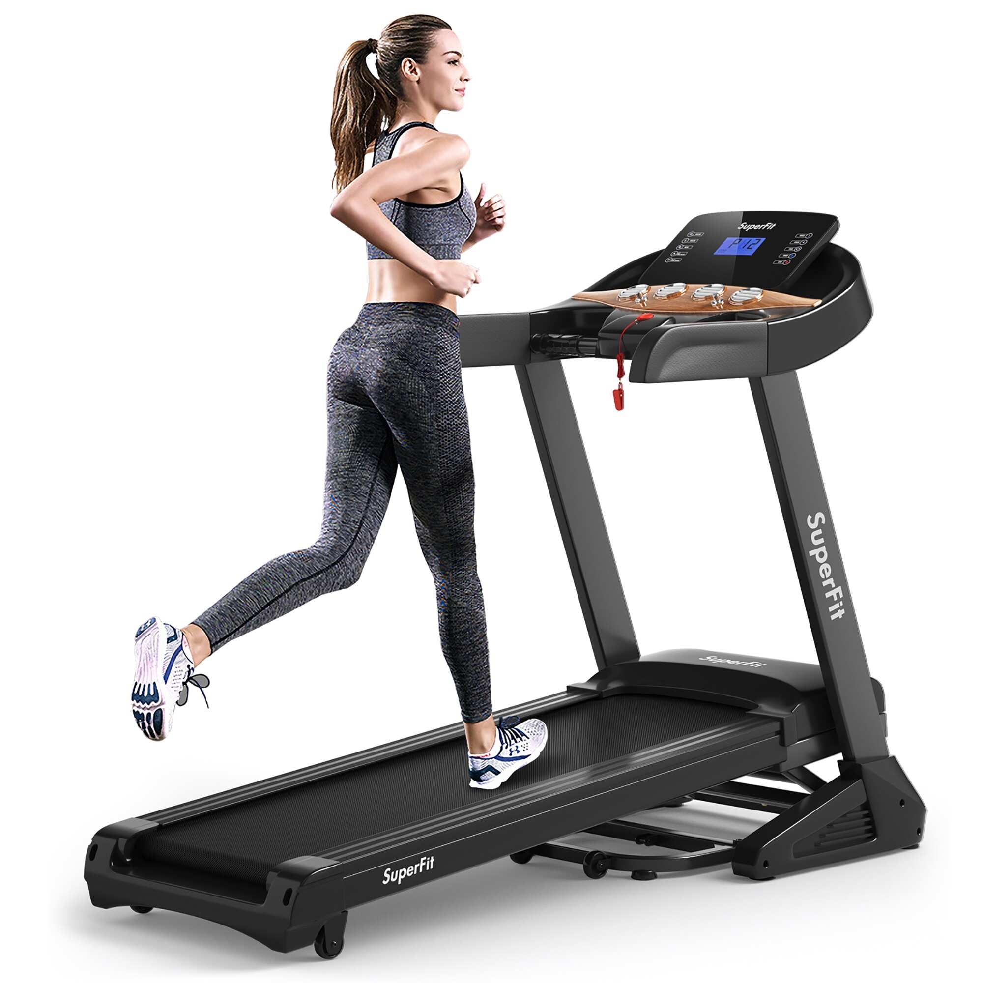 Esteira elétrica dobrável Superfit 3.75HP com inclinação automática e 12 programas - Veja detalhes