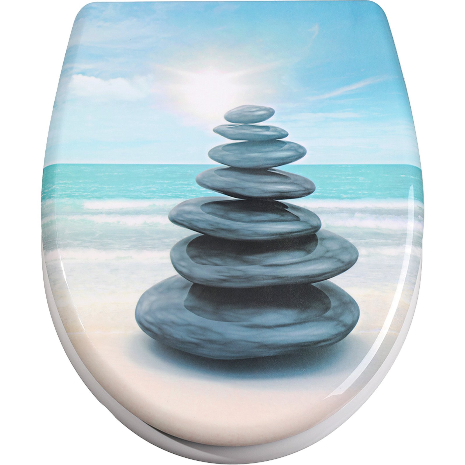 WC-Sitz Duroplast Black Stone Beach mit Absenkautomatik