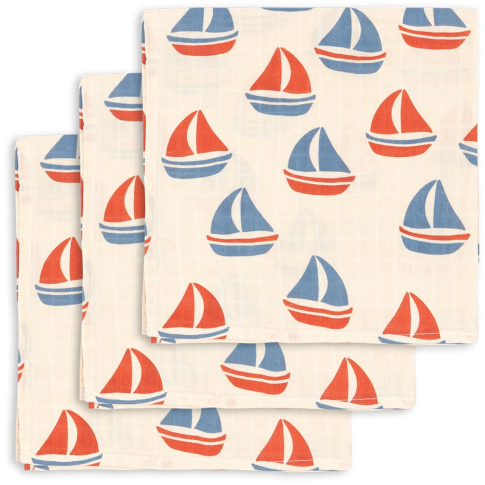 Køb Konges Sløjd Ahoy 3 Pak Muslin Cloth Gots