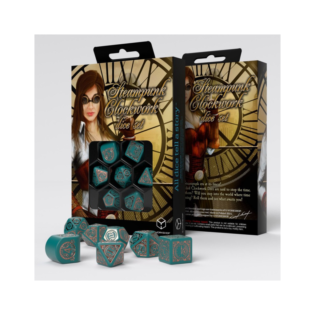 Steampunk Clockwork: Nautical Apparatus Modern Dice Set