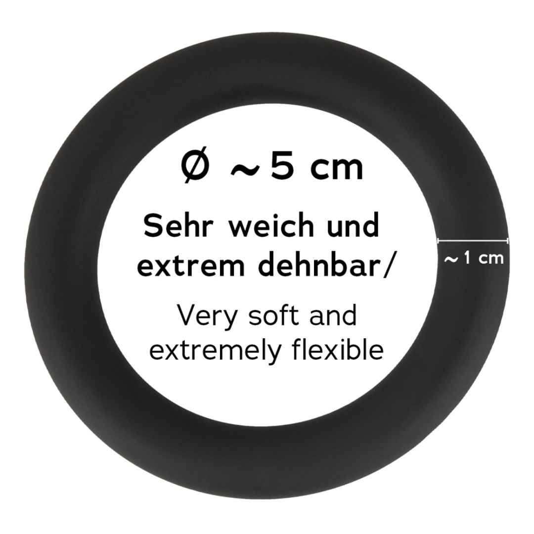 Penis- und Hodenring aus Liquid Silicone | Extrem dehnbar | Black Velvets