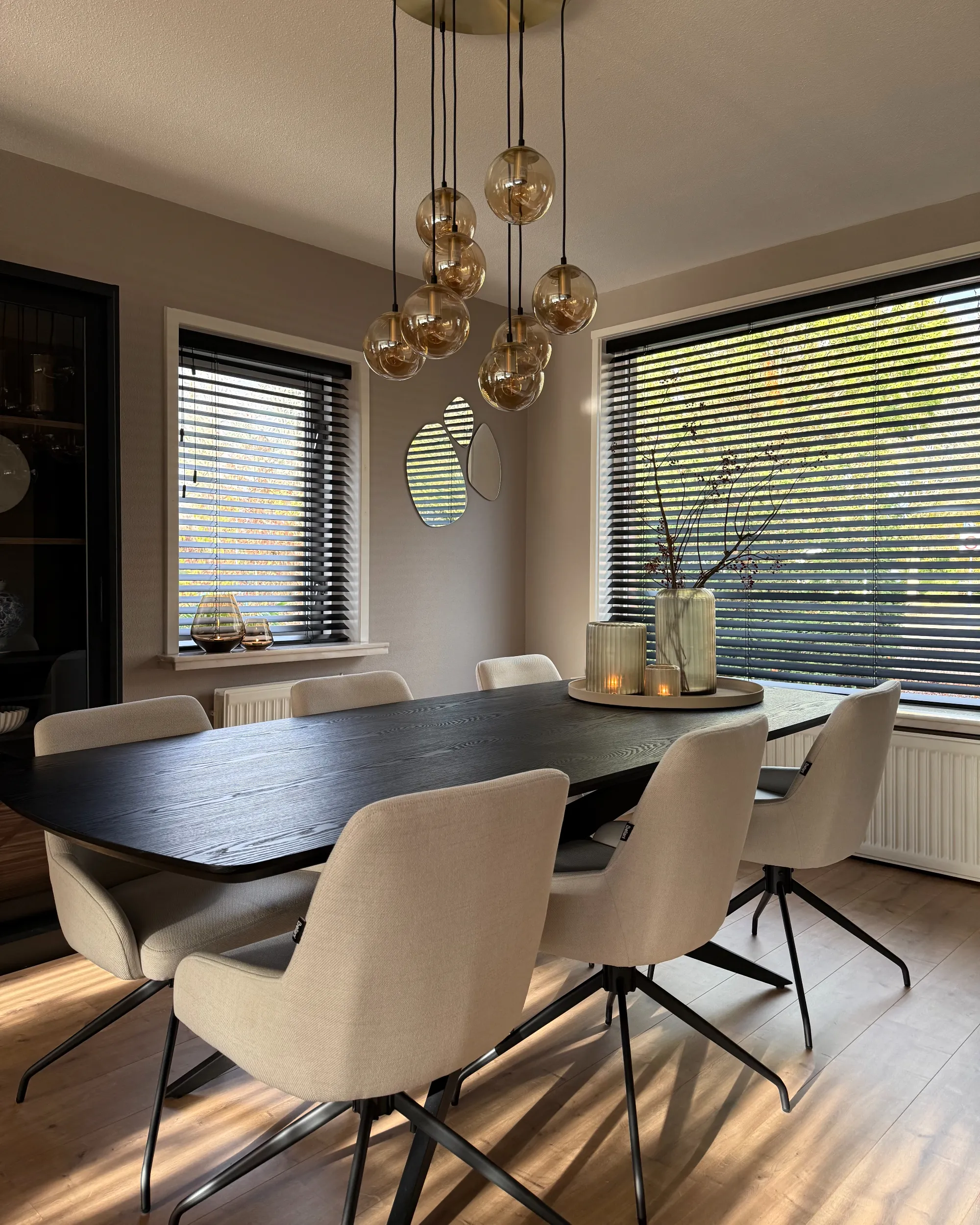 Set van 2 eetkamerstoelen draaibaar JENNER Stof Gebroken wit