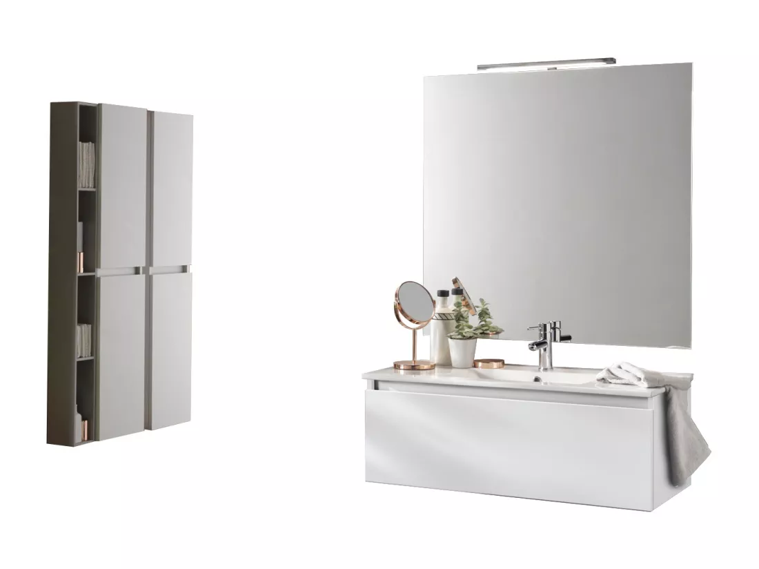 Ensemble salle de bain 4 pièces AURORA blanc
