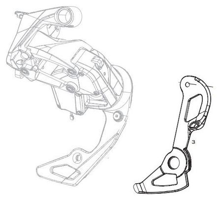 Chape Interne Sram Dérailleur Force E-Tap AXS