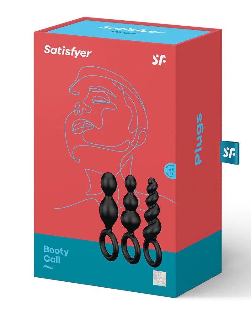 Satisfyer Booty Call Plugs Set Of 3 – Black (1 set)
