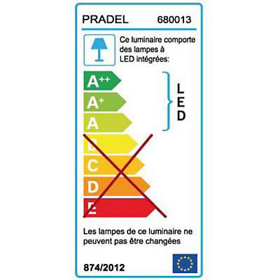 Spot LED Alga Pierre Pradel gris blanc 3W 230lm