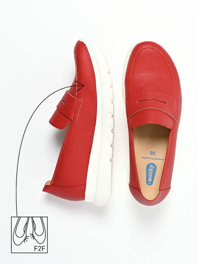 Wolky Dames Instappers 02127 Snoafer F2F Rood