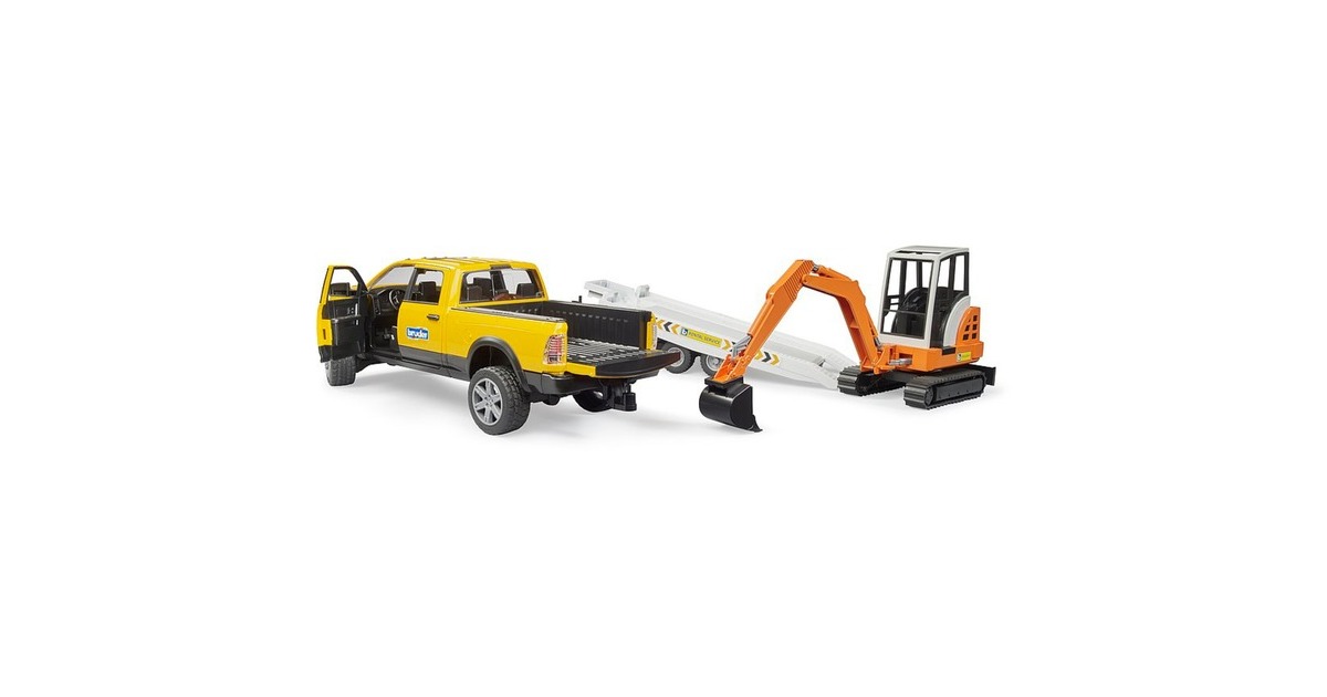 bruderRAM verhuur service met minigraafmachine Modelvoertuig  (02546)