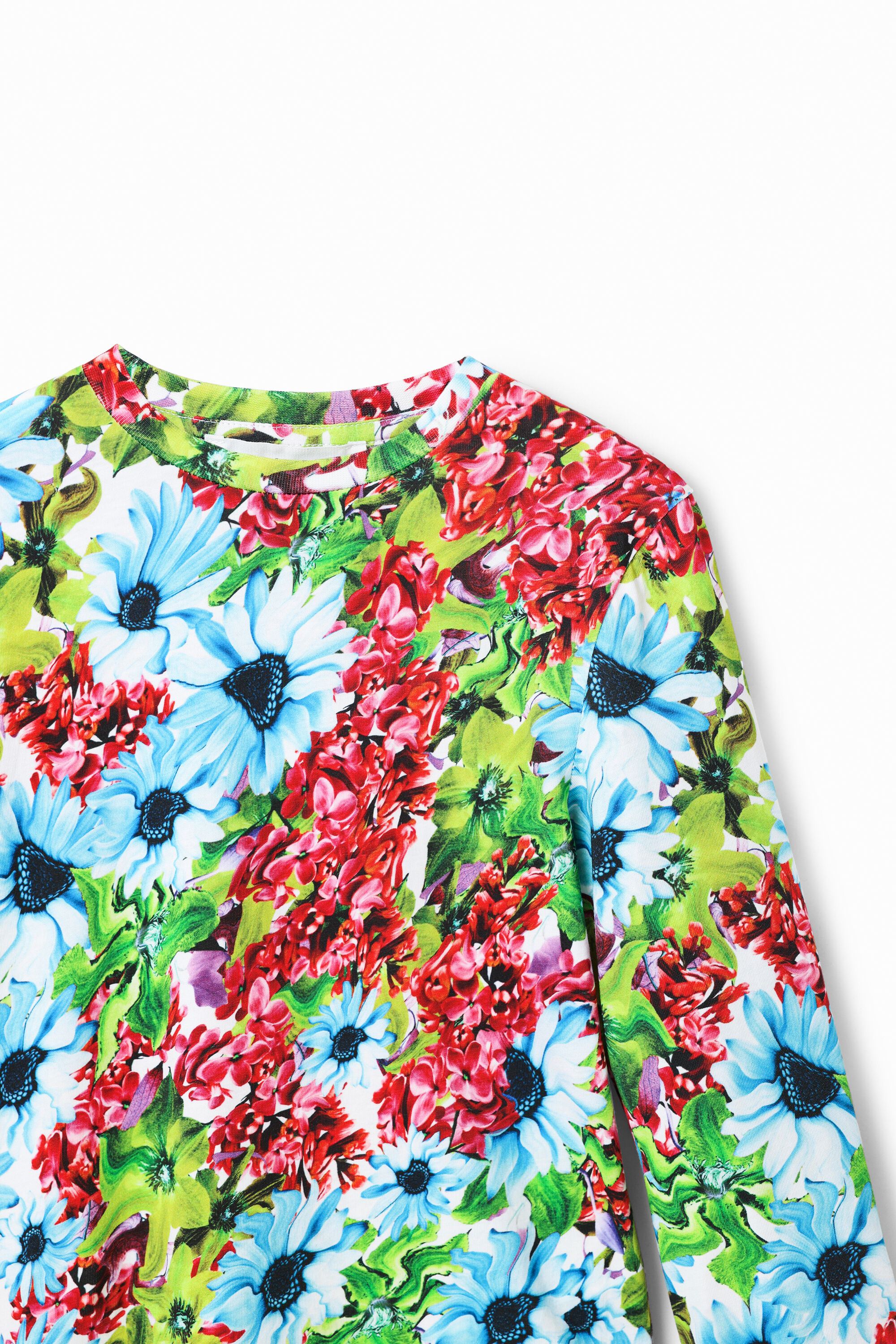 T-shirt fleuri multicolore