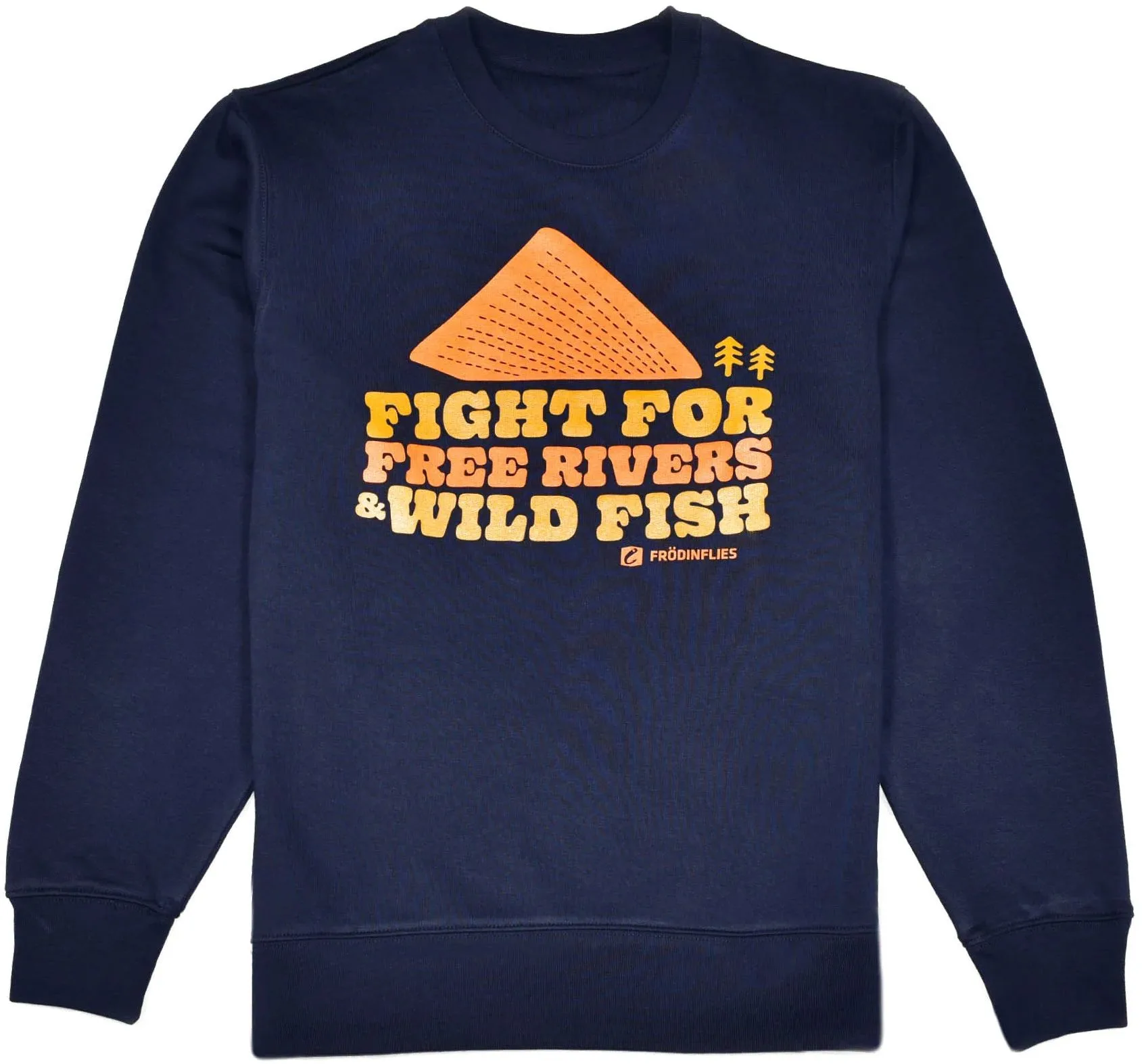 Frodin Flies Frödin Free Rivers & Wild Fish Sw Shirt Navy Blue