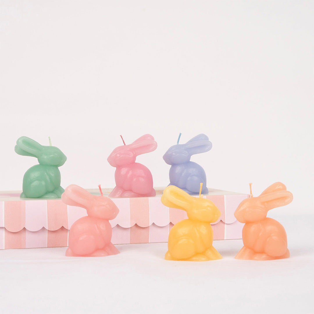 Meri meri feestkaarsjes mini bunny - 6st