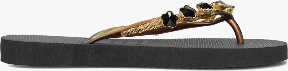 UZURII zwarte uzurii teenslippers black flower