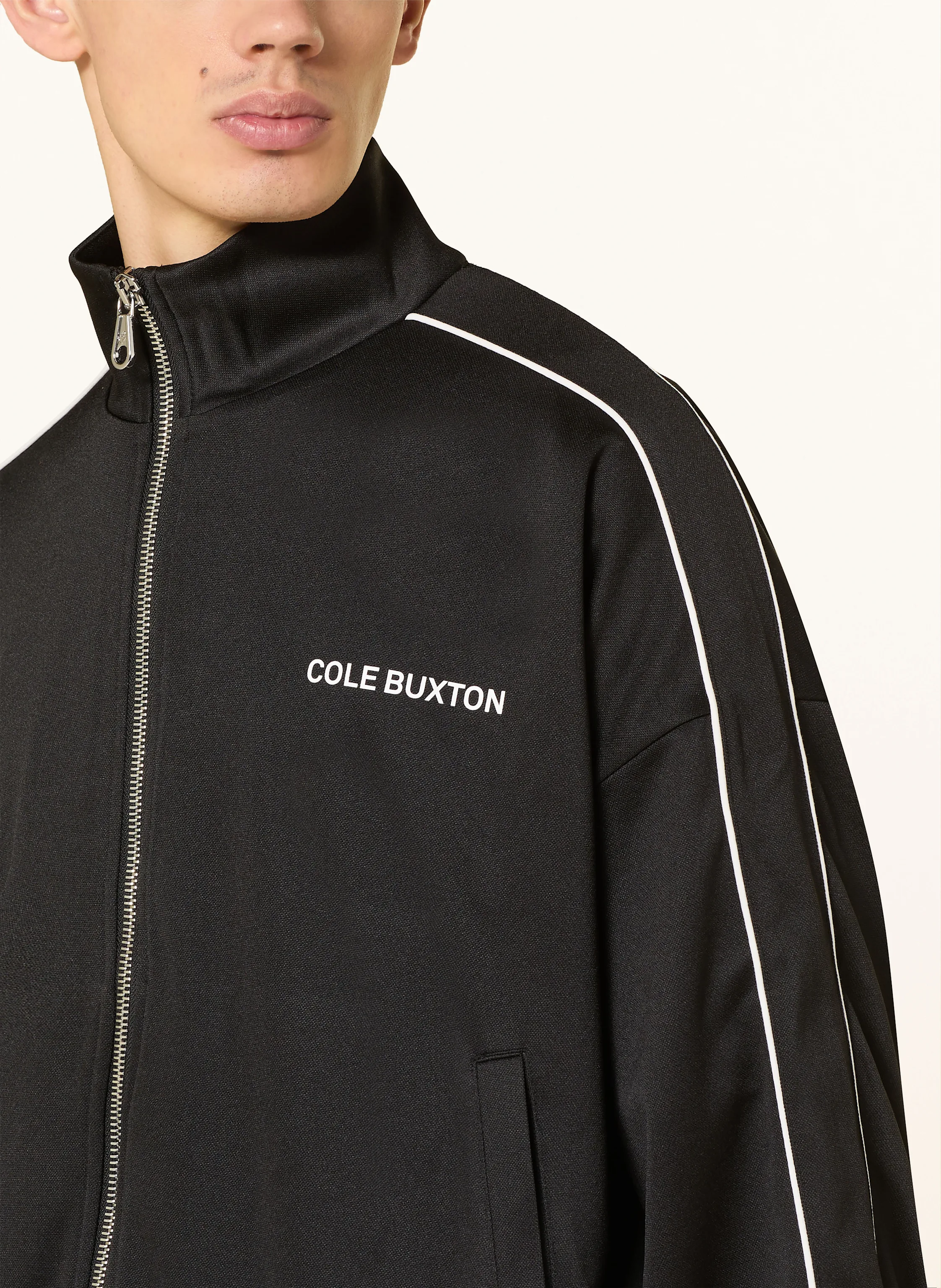 COLE BUXTON Sweatjacke PIPED mit Galonstreifen