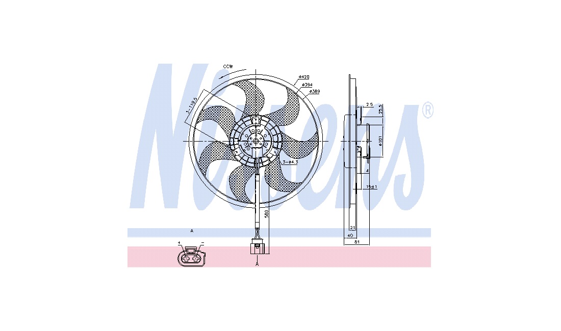 Ventilator, motorkøling