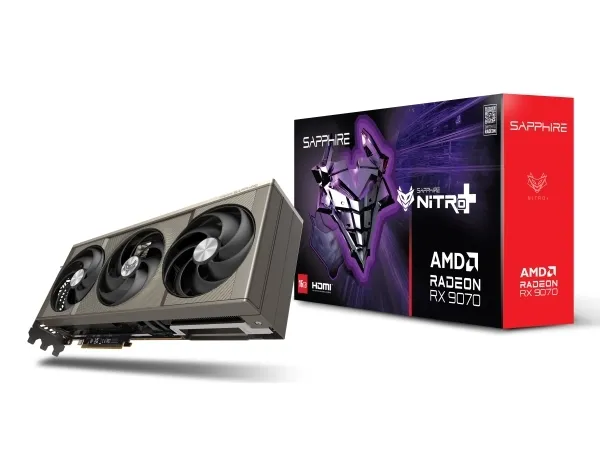 Sapphire NITRO  Radeon RX 9070 - Grafikkort - Radeon RX 9070 - 16 GB GDDR6 - PCIe 5.0 x16 - 2 x DisplayPort, 2 x HDMI