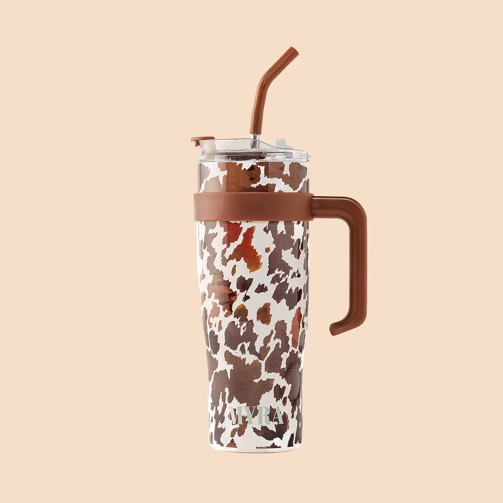 Myra Bag Wide Wyoming Tumbler Brown - White