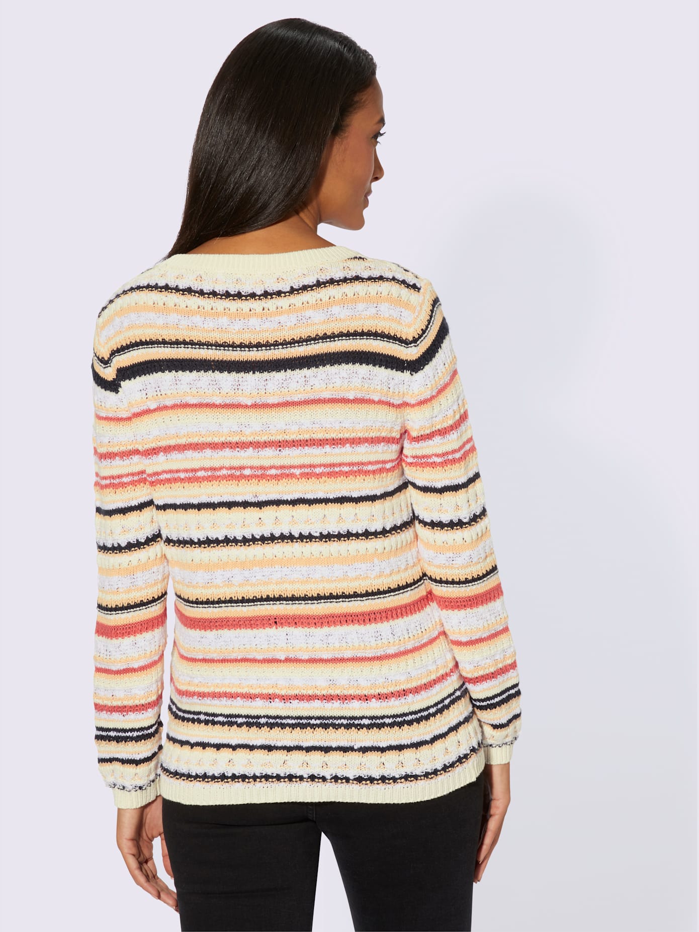 Pull à rayures 65% coton