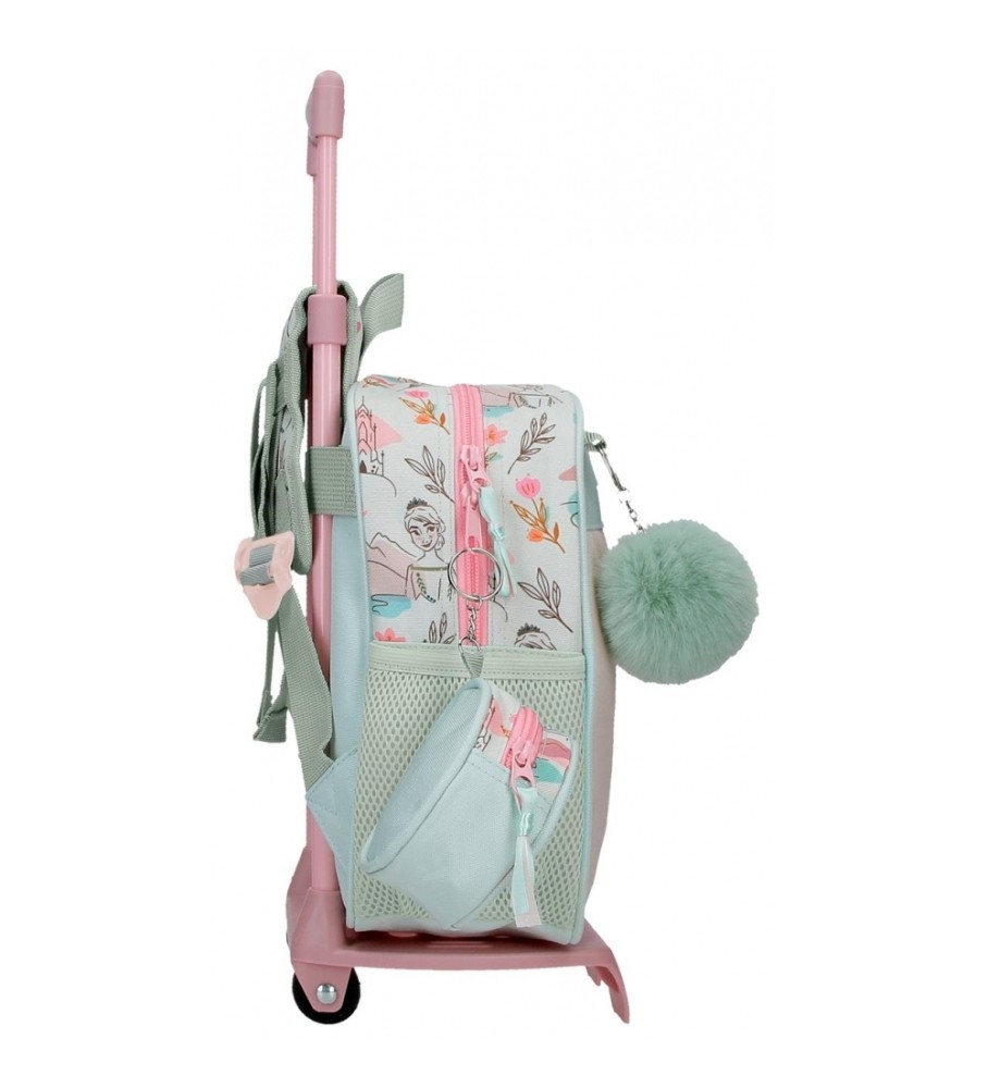 Mochila infantil Disney Frozen Strong Spirit com carrinho verde