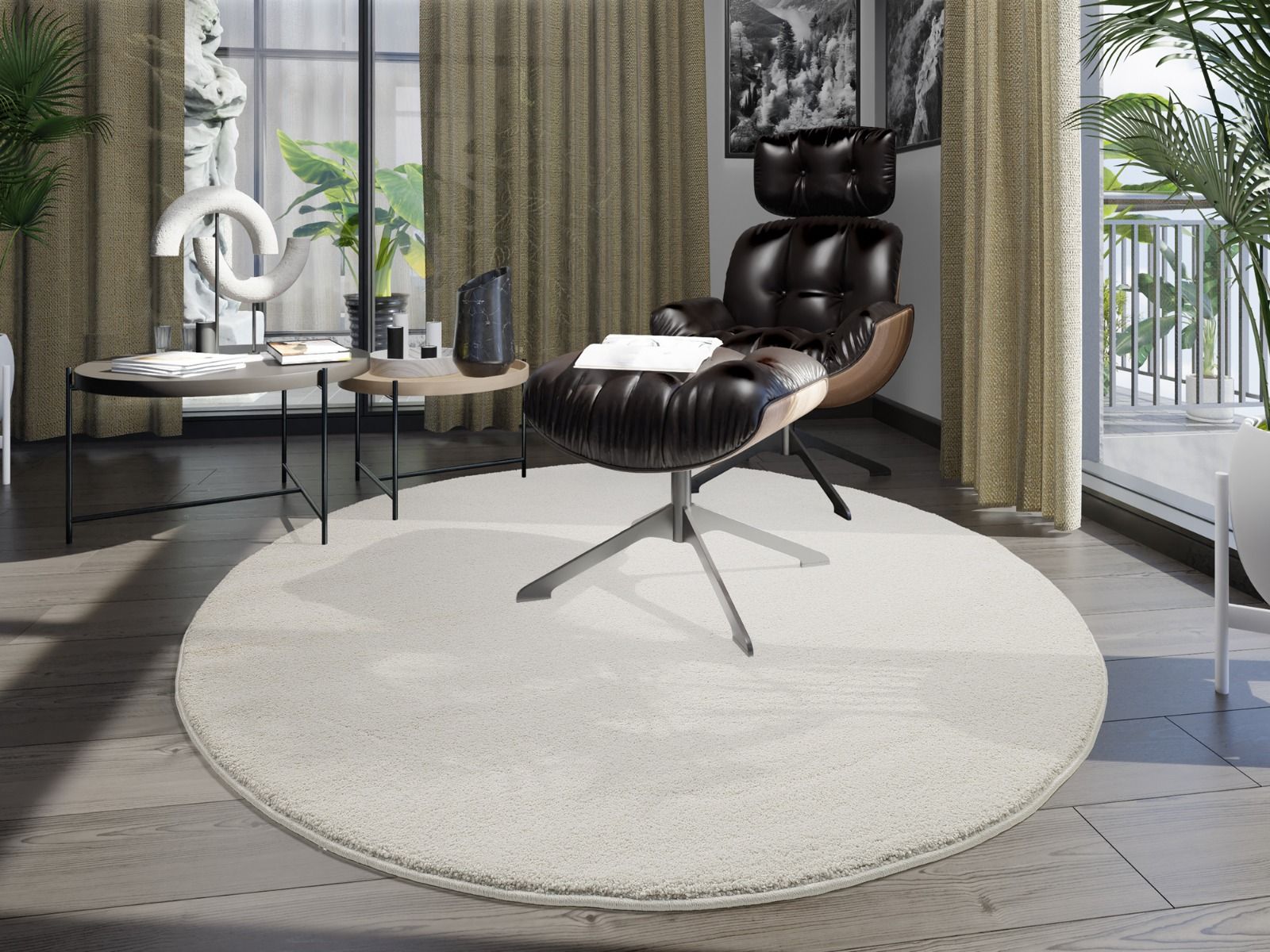 Webteppich NEW VILLA MELANGE, Ø ca. 120cm