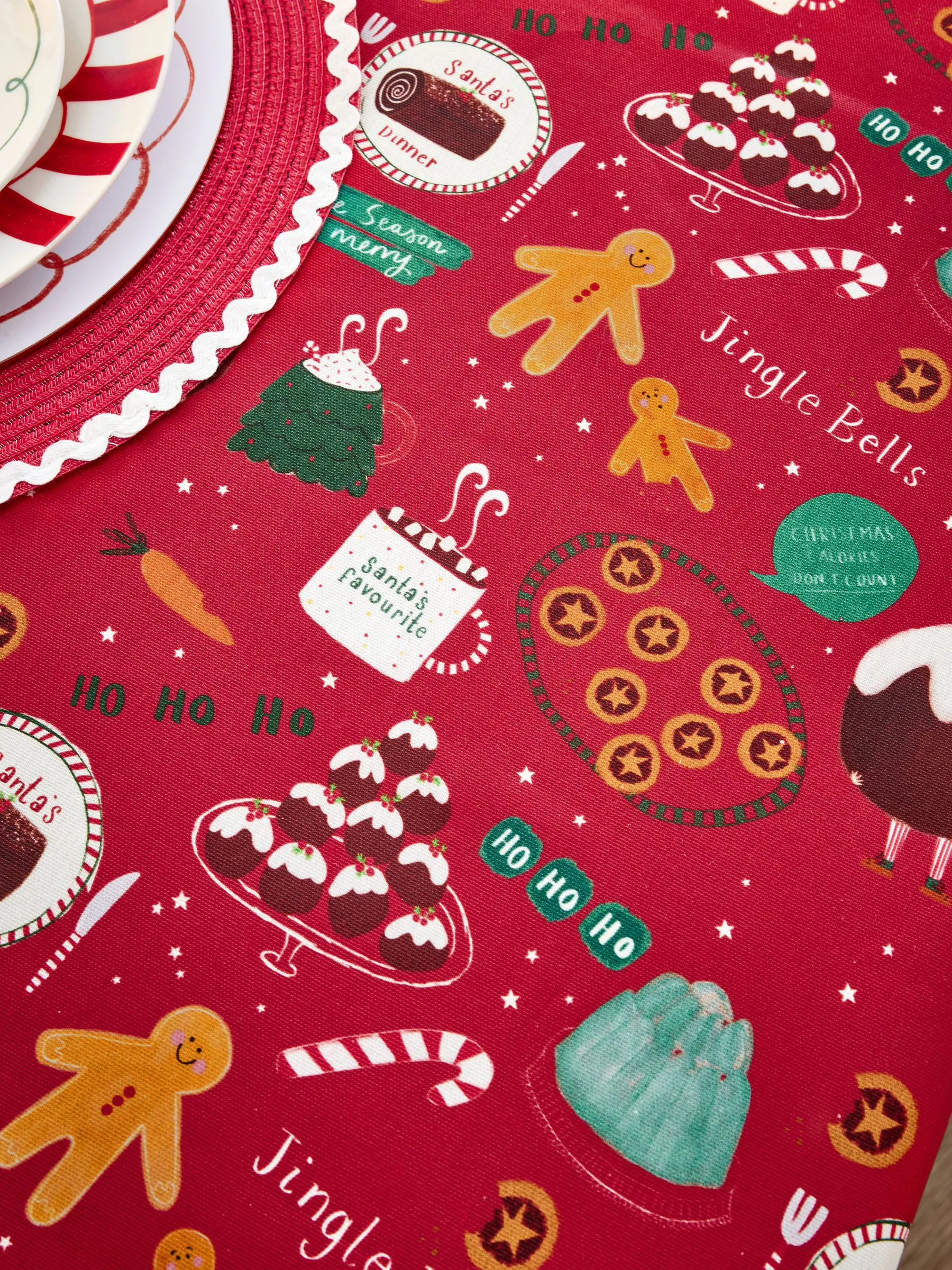 Afneembaar tafelkleed met kerststol