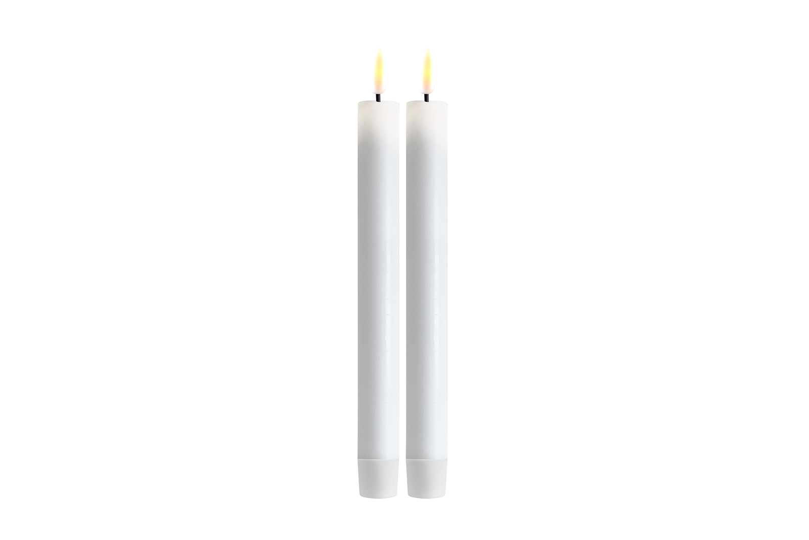 Real Flame kronelys 2pk Hvit stearin. H24 cm