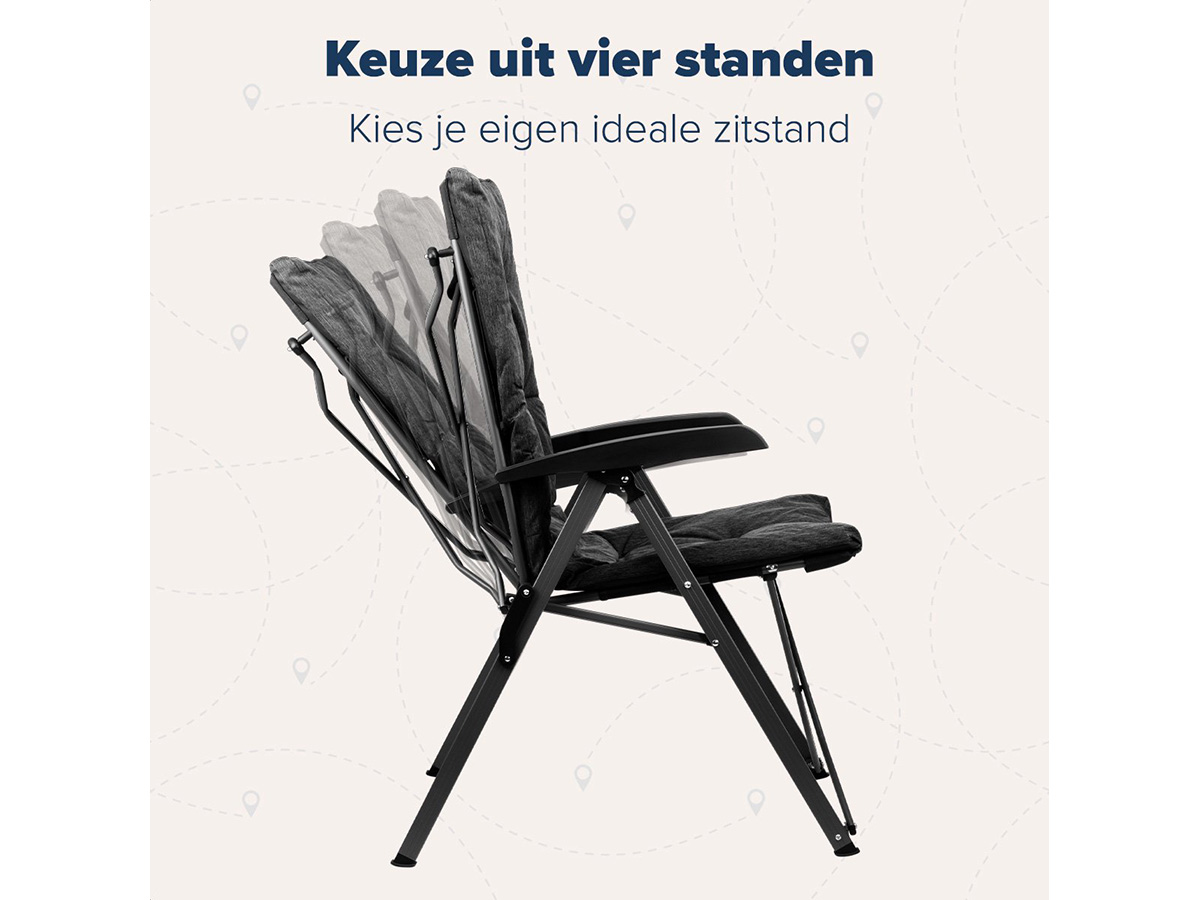 TRVLMORE set van 2 vouwstoelen met draagtas - Black
