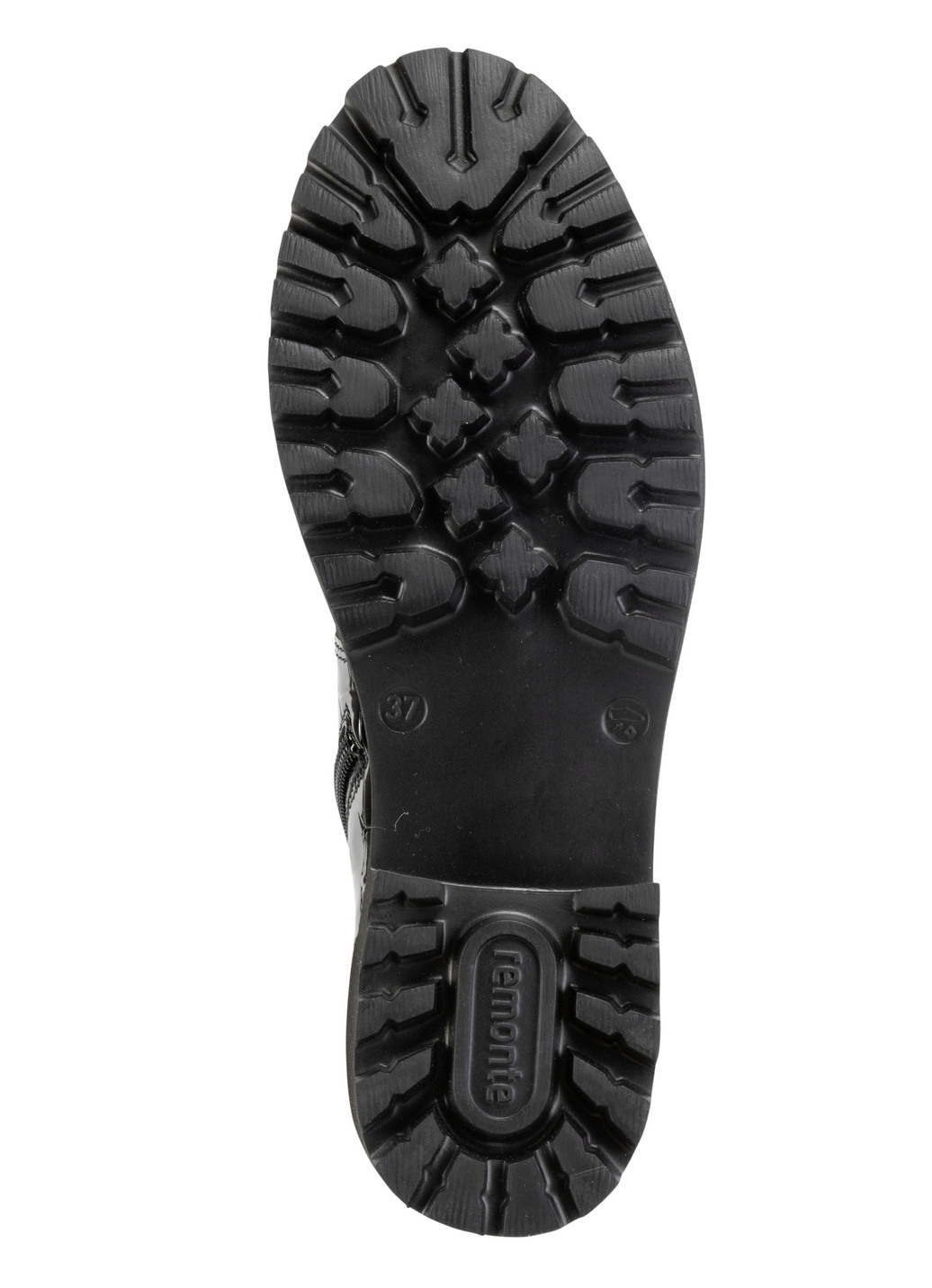 Remonte Schnür-Stiefelette aus krokogeprägtem Lackmaterial