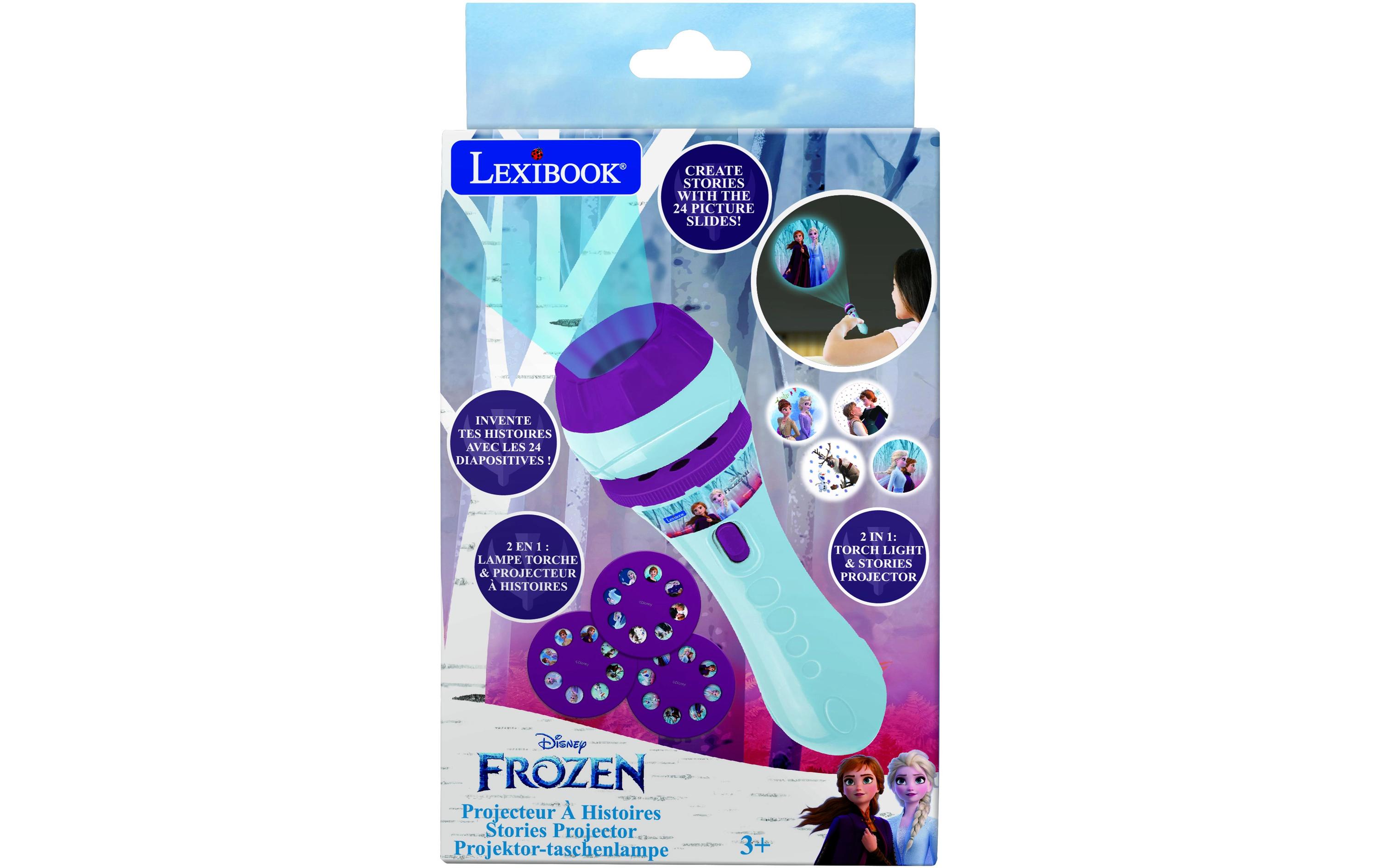 Bildprojektor Schneekönigin Blau/LilaFrozen Projektor und Taschenlampe