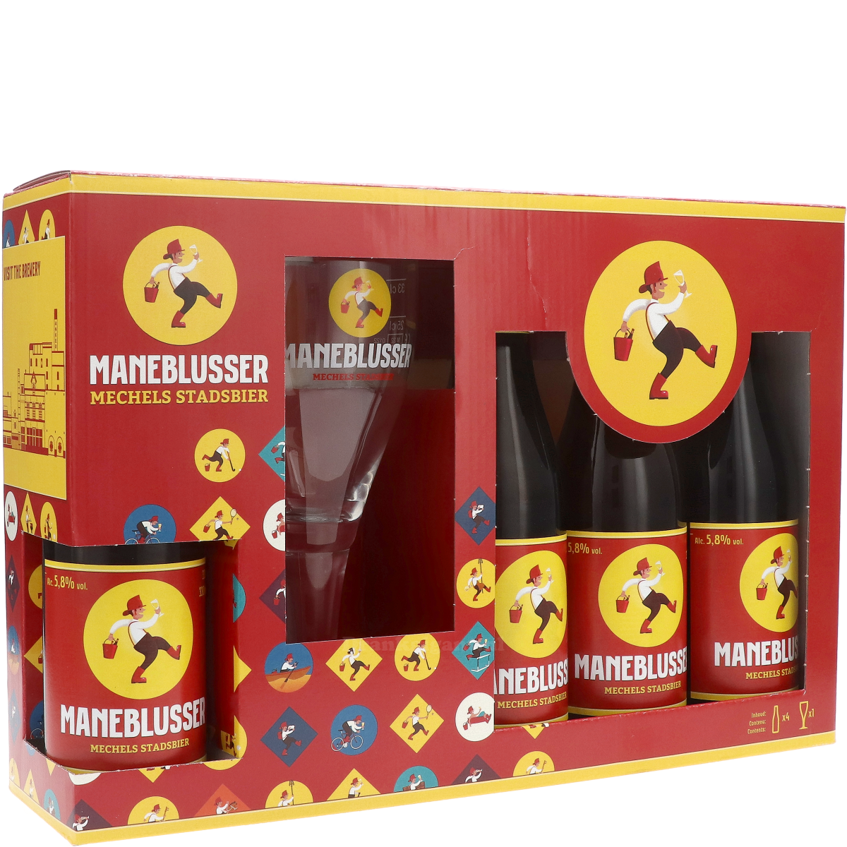 Maneblusser Cadeaupakket Met Glas 132 cl