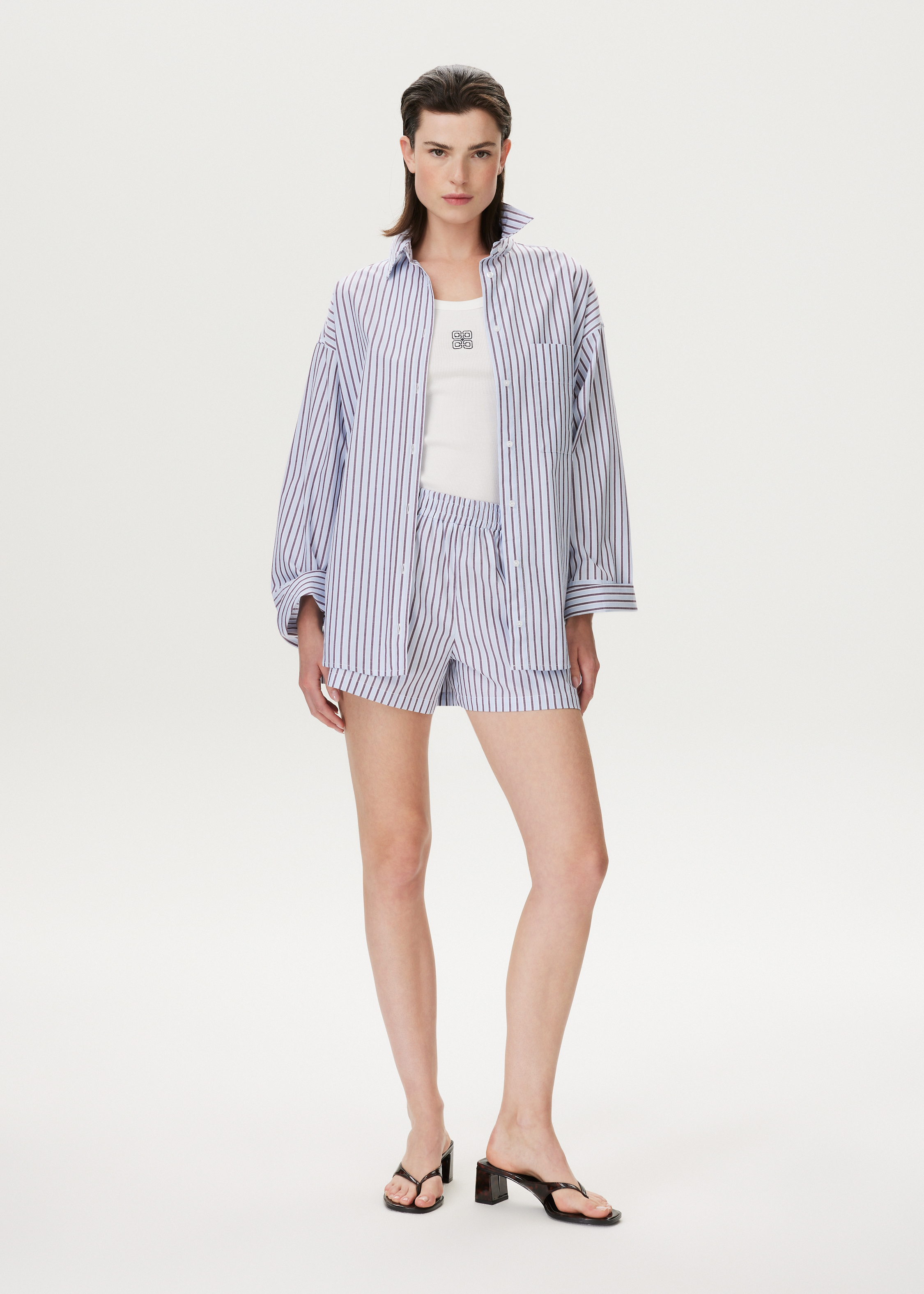 Overhemdblouse gestreept