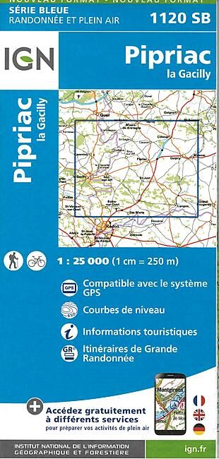 IGN - 1120 SB PIPRIAC LA GACILLY 1 25 000