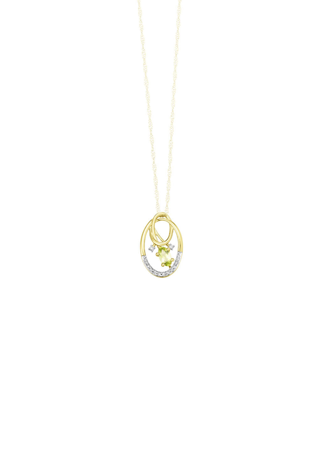 Anhänger mit Brillanten und Peridot