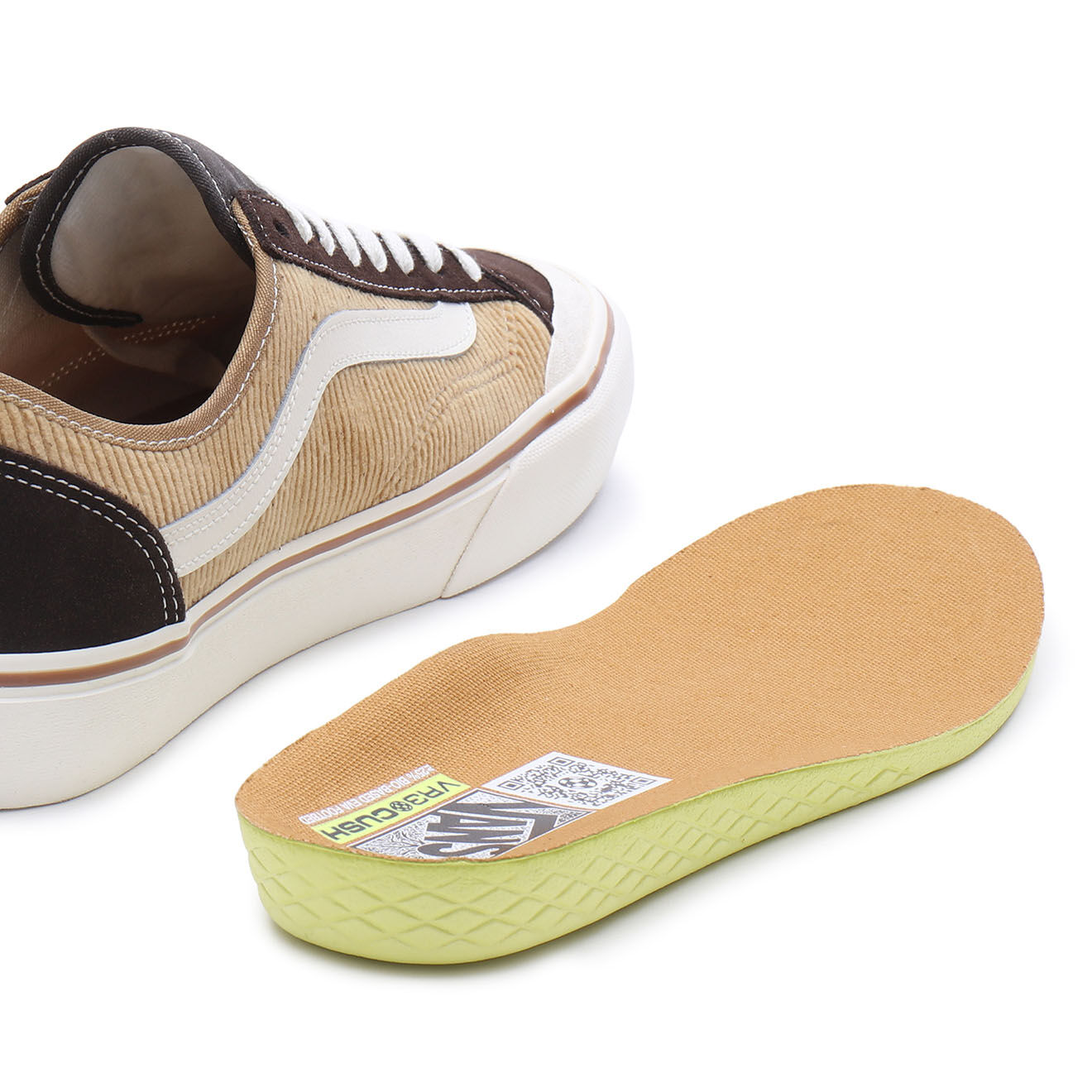 Vans Baskets en Velours de Cuir & Velours côtelé Style 136 Decon VR3 SF marron clair